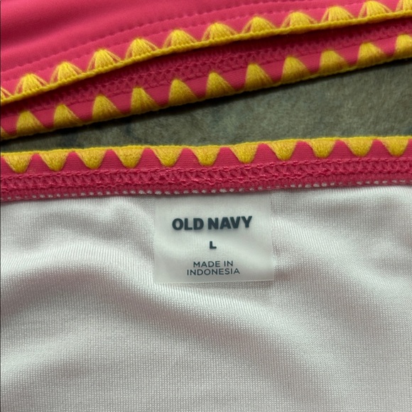 Old Navy Pink Kids Halter Bikini with Yellow and Blue Trim- NWT - Picture 6 of 6